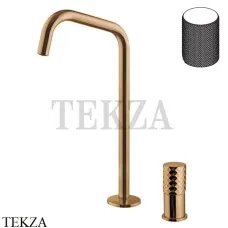 FIMA Carlo Frattini Spillo TECH G Смеситель для раковины, с донным клапаном F3271TNDGZS, Brushed Amber Bronze