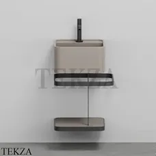 Cielo Les Petites Quadrato Консоль с раковиной LPLAQ35, керамическая полка, Arenaria Cielo Les Petites Quadrato Консоль с раковиной LPLAQ35, керамическая полка, Arenaria