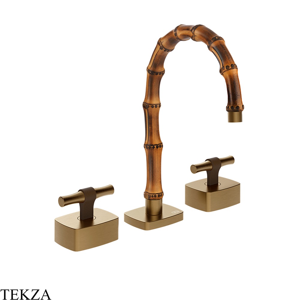Gessi Jacqueline Смеситель для раковины на 3 отв., без донного клапана 77013-791, бронза Deep