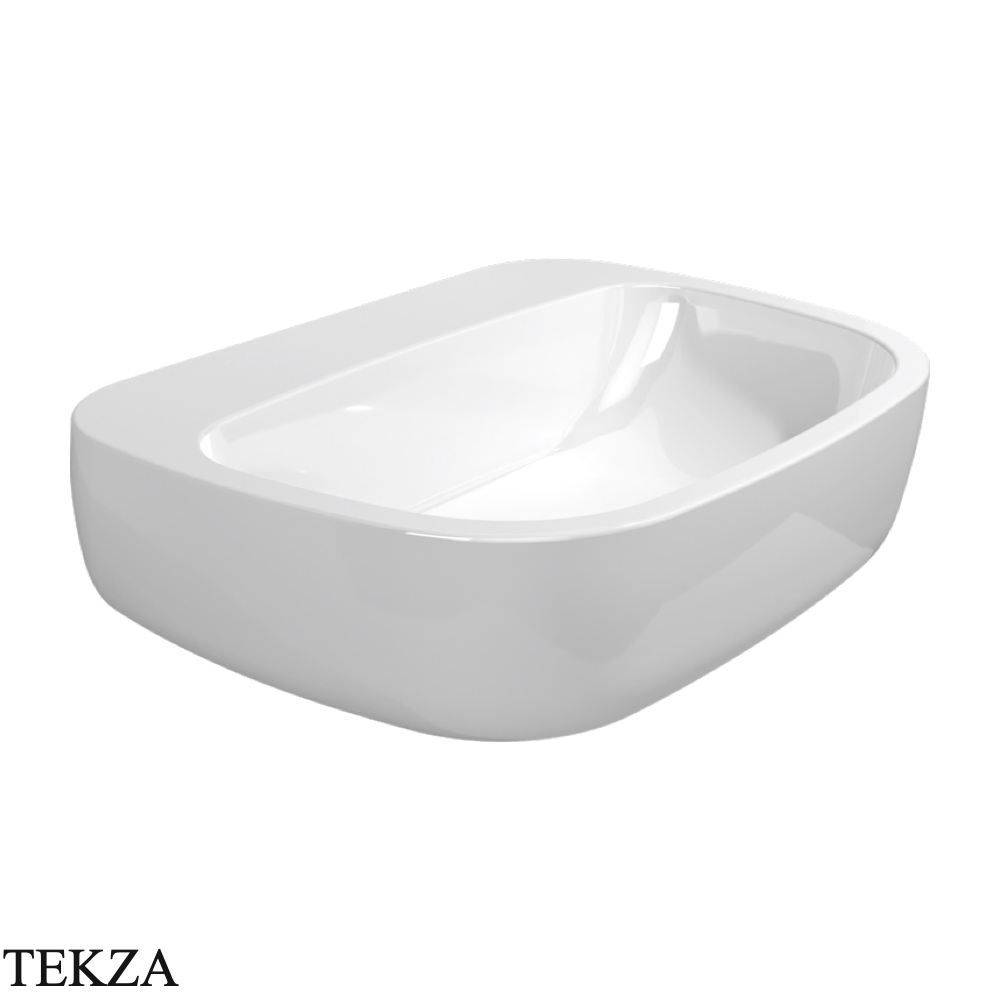 Flaminia MONO раковина накладная или подвесная 64×48×18,5 см, белый глянец