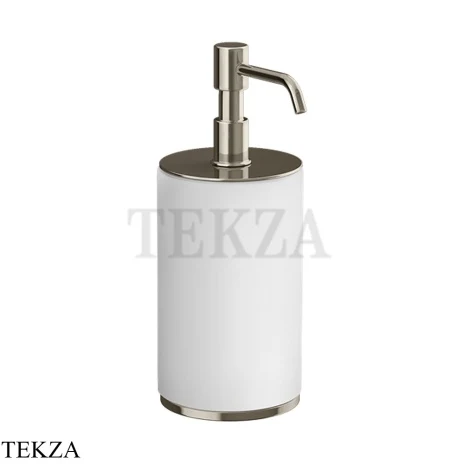 Gessi INCISO accessories Дозатор для жидкого мыла настольный, белый 66437-720, Nickel PVD