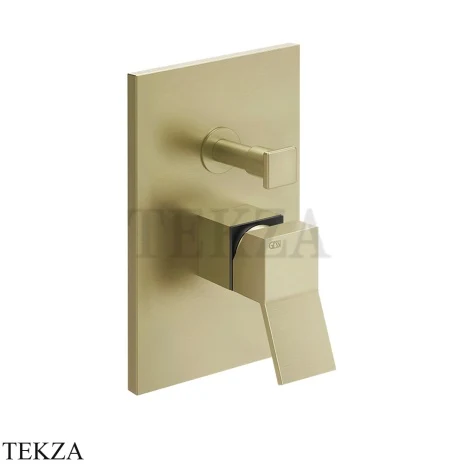 Gessi RETTANGOLO K Смеситель для душа 2 потока, внешняя часть 53079-727, Brushed Brass PVD