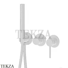 Newform XT Смеситель для душа 2 потока,с гарнитуром, внешняя часть, 4279E.01.014, Matt white