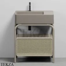 CIELO MARCEL Консоль напольная с ящиком Tinto naturale, раковина Avena