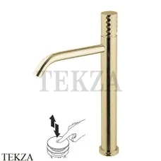 FIMA Carlo Frattini Spillo TECH X Смеситель для раковины, с донным клапаном F3031T/HXSXHS, Brushed Champagne