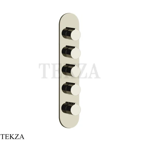 Gessi Ingranaggio-Anello Термостат для душа, 4 потока, внешняя часть 43068-720, Nickel PVD