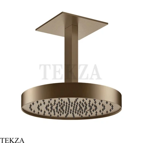 Gessi Incastri Верхняя лейка D30 с потолочным кронштейном под размер 63070-761, бронза Coffee