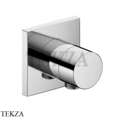 Keuco IXMO Pure Вентиль запорный, 3 потока, с выводом шланга, квадрат, внешняя часть 59549010102, хром глянец