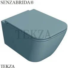 Globo STONE Унитаз подвесной без ободка STS05BL, сиденье с микролифтом, Bluette