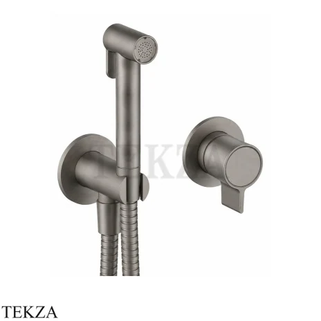 Fantini Flora Гигиенический душ со смесителем, внешняя часть 76P5J757B, Matt Gun Metal PVD