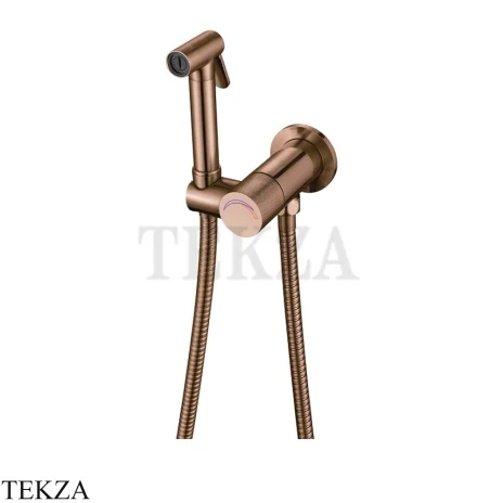 Boheme Uno Гигиенический душ в комплекте с прогрессивным смесителем, Uno 467-PR-BRB, brushed bronze