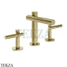 Gessi Incastri Смеситель для раковины на 3 отв., без донного клапана 75014-727, Brass Br. PVD