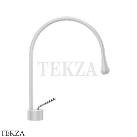 Gessi Goccia Смеситель для раковины средний, без сливного гарнитура 33602-279, Matte White