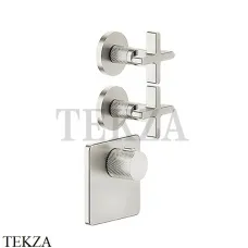 Gessi INCISO WELLNESS Термостат 2 выхода, внешняя часть 58344-720, Nickel PVD
