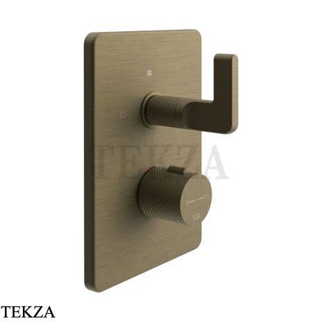 Gessi INCISO SHOWER Термостатический смеситель, 2 потока, внешняя часть 58134-713, Antique Brass