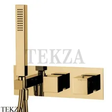 FIMA Carlo Frattini FIT Термостат на 2 потока, с гарнитуром, F3989WX3OS, Brushed gold