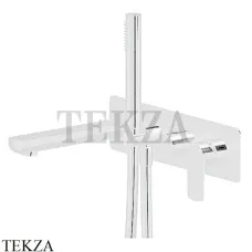 Newform HAKA Смеситель для ванны, с гарнитуром, внешняя часть 72072E.01.014, белый матовый