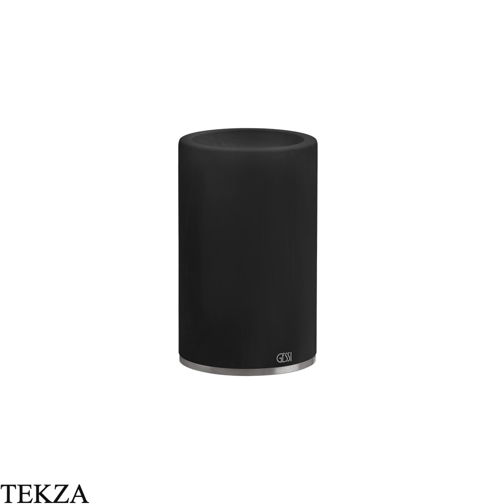 Gessi 316 ACCESSORIES Стакан для зубных щеток настольный, композит черный 54732-239, Steel Brushed