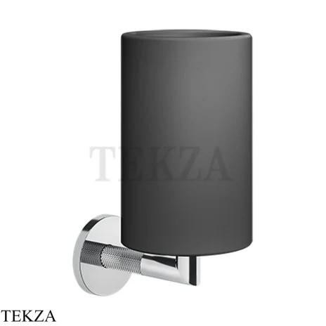 Gessi ANELLO Стакан настенный, композит черный 63708-031, хром глянец