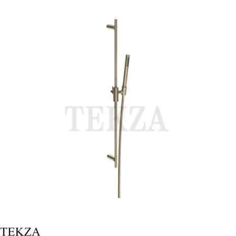 Gessi Incastri Штанга в комплекте с душевой лейкой и шлангом 75042-149, нерж. сталь Brush / никель Brushed