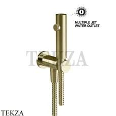 Gessi Total look Гигиенический душ с выводом воды и держателем 45123-710, Brass PVD