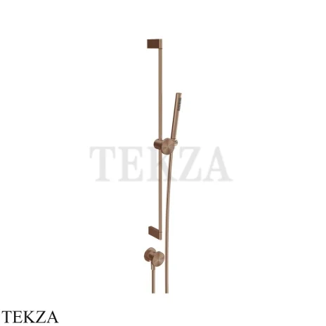Gessi Origini MATERIC Штанга с лейкой, шланг и вывод воды 66142-708, Copper Brushed