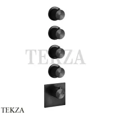 Gessi 316 WELLNESS Термостат 4 выхода, внешняя часть 54508-299, Black XL