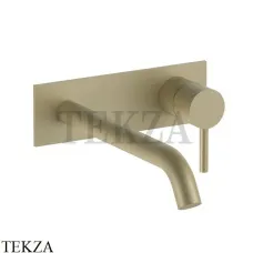 Fantini Nostromo Смеситель для раковины 20 см, внешняя часть 50P6E813B, Matt British Gold PVD