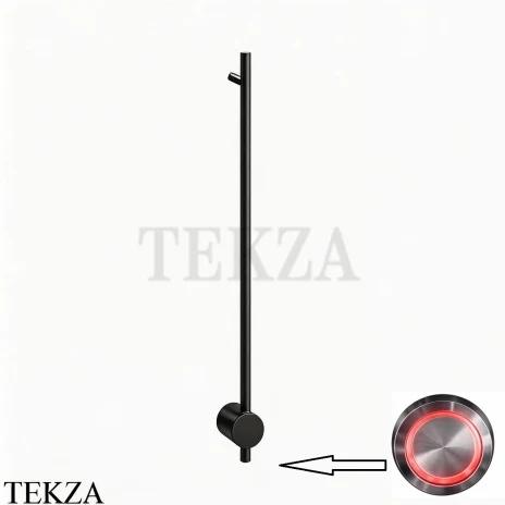 BRONER BRUNO H Электрический полотенцесушитель 100 с кнопкой, BR.007.100.0000.RAL 9005M, черный матовый