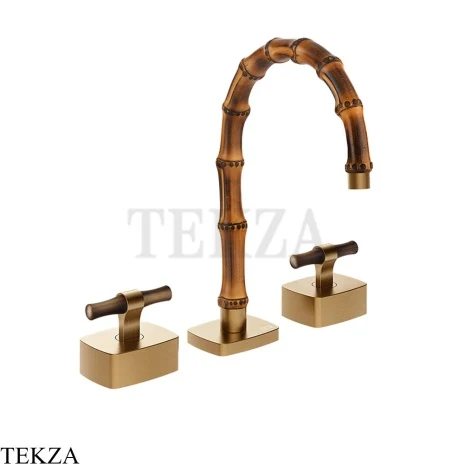 Gessi Jacqueline Смеситель для раковины на 3 отв., без донного клапана 77213-726, бронза Brushed