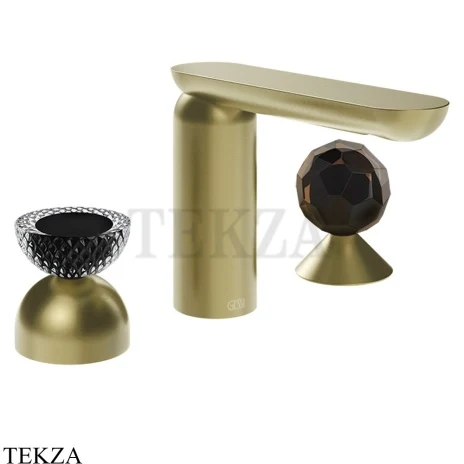 Gessi Perle Смеситель для раковины на 3 отв., без гарнитура 74728-727, шампань Brushed