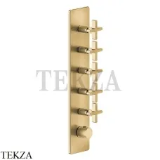 Gessi INCISO WELLNESS Термостат 5 выходов, внешняя часть 58230-727, Brushed Brass