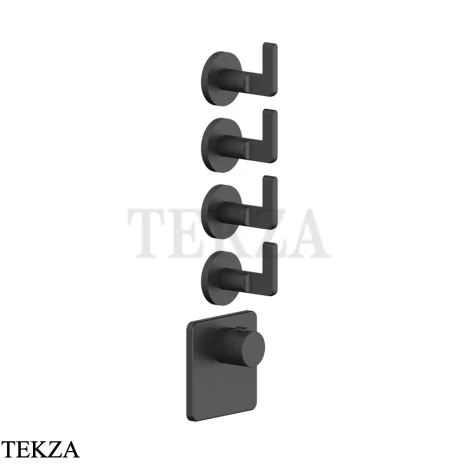 Gessi INCISO WELLNESS Термостат 4 выхода, внешняя часть 58218-299, Black XL