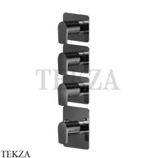 Newform HAKA Термостат для душа, 3 потока, внешняя часть 69871E.59.064, PVD Br. Gun Metal