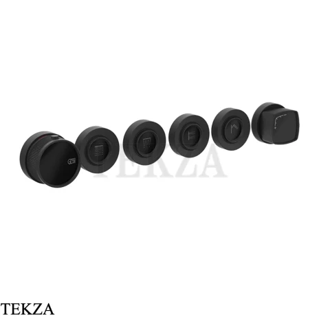 Gessi Jacqueline Термостат для душа на 4 потока, внешняя часть 77138-299, черный матовый