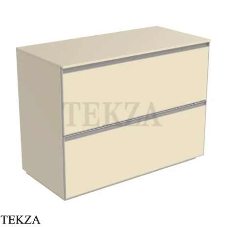 Flaminia Cubika тумба под раковину напольная 105×50×78,5 см, 2 ящика, бежевый Juta матовый