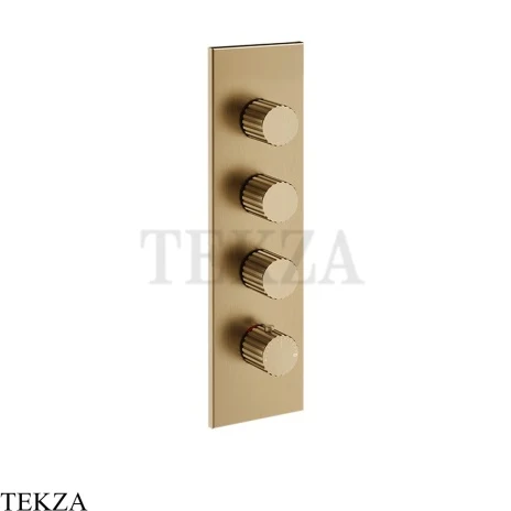 Gessi Incastri Термостат для душа 3 потока, внешняя часть 75316-726, бронза Brushed