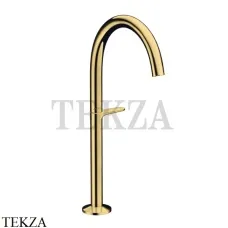 Axor ONE Смеситель для раковины Select 260, гарнитур Push‑Open 48030990, золото глянец