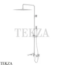 Boheme Qubic Стойка для душа со смесителем, излив, верхний душ 478-MW, matt white