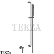 Gessi Goccia Душевой комплект с душевой лейкой и выводом 33642-126, Black Metal Brushed