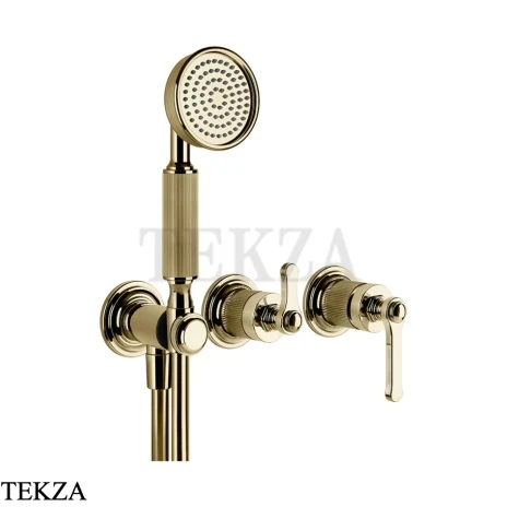 Gessi VENTI20 Смеситель для душа, с гарнитуром внешняя часть 65036-710, Brass PVD