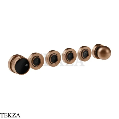 Gessi Perle Термостат для душа на 4 потока, внешняя часть 74036-708, медь Brushed