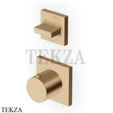 Zucchetti Aguablu Термостат для душа, 2-3 выхода, внешняя часть ZA5806.P31, brushed british gold PVD