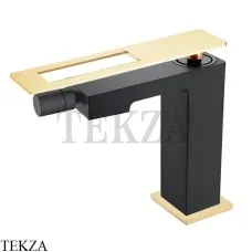 Boheme Q Смеситель для биде однорычажный, без гарнитура 146-BG, черный-золото