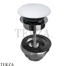 Kerasan Донный клапан click-clack, покрытие керамика 923330, белый матовый Kerasan Донный клапан click-clack, покрытие керамика 923330, белый матовый