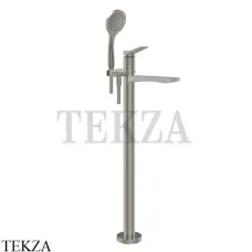 Gessi RILIEVO Смеситель для ванны напольный, с лейкой 59131-149, Finox Brushed Nickel