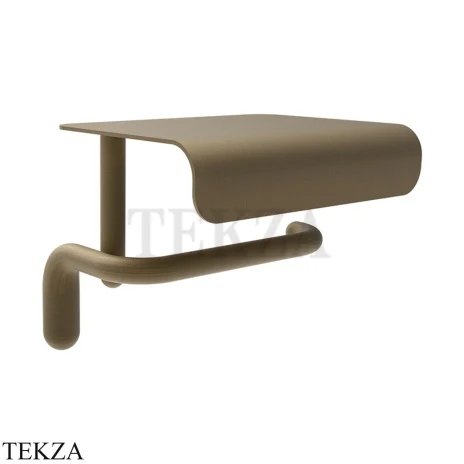 Gessi Goccia Бумагодержатель с крышкой-полкой 38049-713, Antique Brass