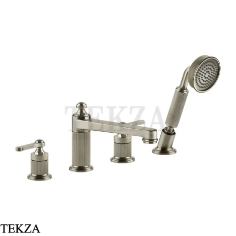 Gessi VENTI20 Смеситель на борт ванны, с гарнитуром 65045-149, Finox Brushed Nickel