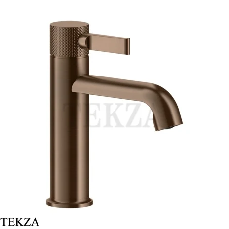 Gessi INCISO Смеситель для раковины низкий, с донным клапаном 58001-708, Copper Brushed