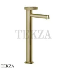 Gessi ANELLO Смеситель для раковины высокий, без донного клапана 63304-727, Brushed Brass PVD